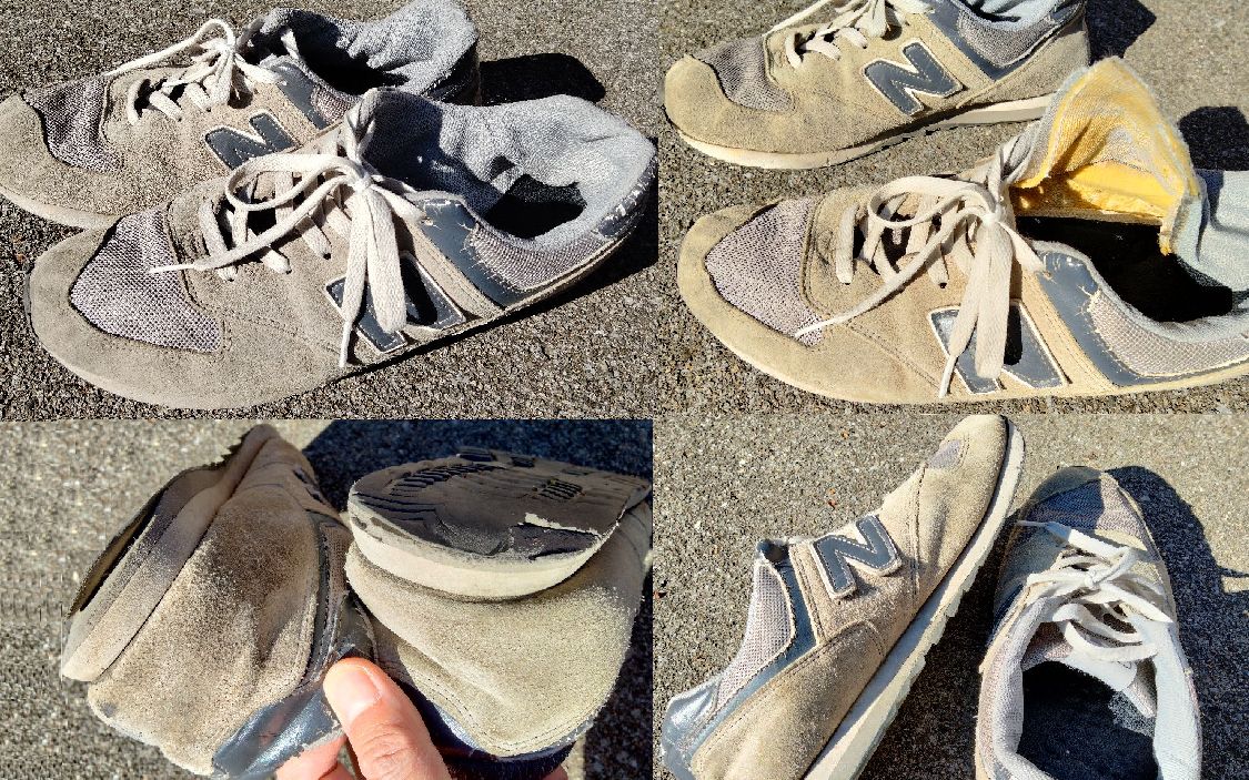 水虫も感染した中古靴・・500円ほどで古着で買い10年ほど履き続けたニューバランスのスニーカーもボチボチ買い換え時期のようです